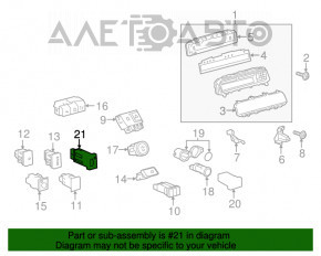 Butonul de control al iluminării panoului frontal Toyota Prius V 12-17