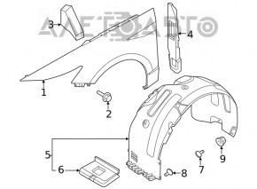 Garnitura aripa usa - aripa dreapta Hyundai Sonata 20-