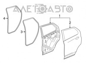 Уплотнитель двери задней правой Chevrolet Equinox 18-