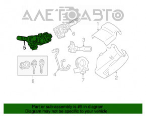 Comutatorul de sub volan stânga Toyota Camry v40 sub farurile de ceață