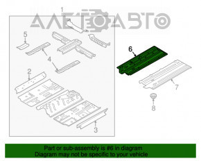 Protecția fundului dreapta pentru Kia Forte 4d 14-18, rupturi