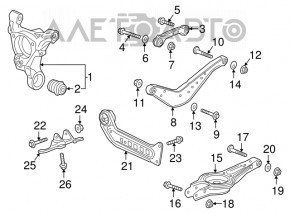 Рычаг верхний задний правый Chevrolet Malibu 16- OEM