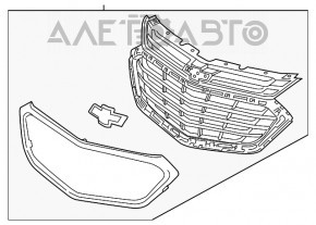 Grila radiatorului Chevrolet Equinox 18-21, completă cu emblema