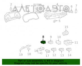 Butonul de pornire a luminii adaptive pentru Toyota Camry v70 18-