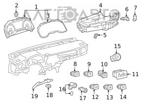 Butonul de pornire a luminii adaptive pentru Toyota Camry v70 18-