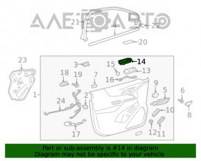 Maneta de control a geamurilor electrice din față, stânga, pentru Chevrolet Equinox 18-