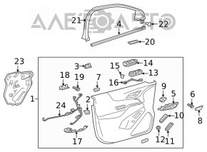 Maneta de control a geamurilor electrice din față, stânga, pentru Chevrolet Equinox 18-