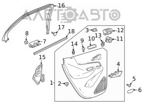 Capacul de control al geamului electric din spate, stânga, pentru Chevrolet Equinox 18-