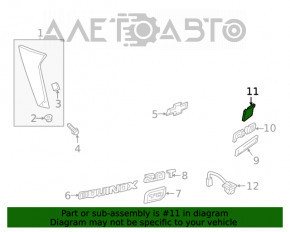 Emblema cu inscripția LT de pe ușa portbagajului Chevrolet Equinox 18-