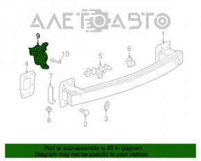 Suportul drept al barei spate sub stopul Chevrolet Equinox 18-19