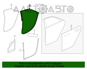 Уплотнитель двери задней правой Cadillac CTS 14-