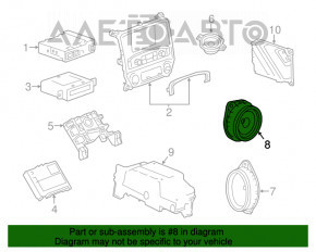 Difuzor ușă spate dreapta GMC Terrain 18- Bose