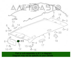 Suport de fixare a parasolarului pasagerului pentru Chevrolet Equinox 18- gri.