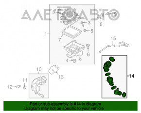 Tubul de admisie pe colectorul Chevrolet Equinox 18-22 LYX cu rezonator