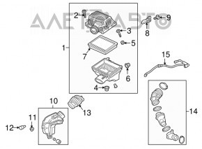 Tubul de admisie pe colectorul Chevrolet Equinox 18-22 LYX cu rezonator