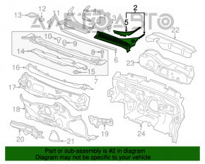 Grila stergatoarelor din plastic stanga pentru Chevrolet Volt 16-