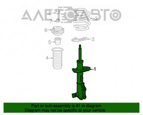 Стойка амортизатора в сборе передняя правая Chevrolet Equinox 18- FWD, LYX