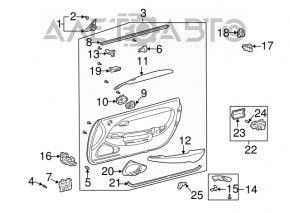 Senzorul de închidere a ușii din spate stânga pentru Lexus RX300 RX330 RX350 RX400H 04-09, nou, original OEM.