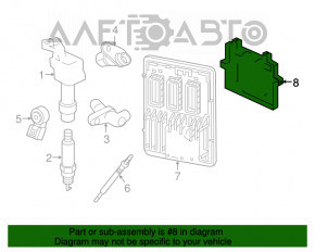 Кронштейн блока ECU компьютера двигателя Chevrolet Equinox 18-19 LYX