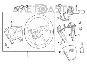 Butonul de control de pe volanul dreapta Toyota Prius V 12-17 tip 2.