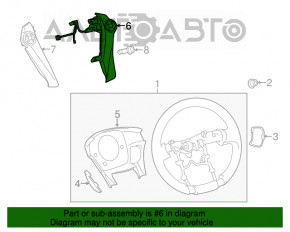 Butonul de control de pe volanul drept al Toyota Prius 30 10-15 tip 2.