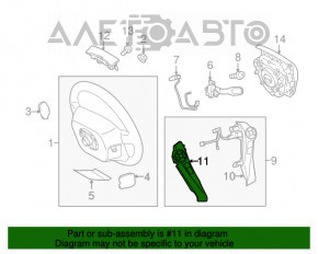 Butonul de control de pe volanul stâng al Toyota Prius 30 10-15 tip 2 fără buton vocal