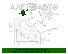 Butoanele de control de pe volanul stâng al Lexus RX400h 06-09.