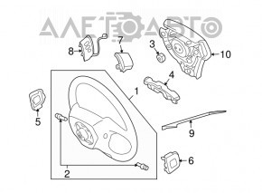 Кнопки управления на руле левые Lexus RX400h 06-09 сер