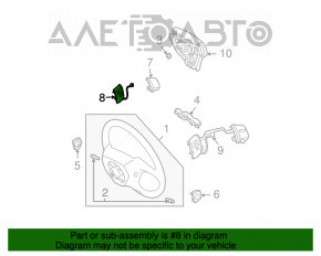 Кнопки управления на руле Lexus RX400h 06-09 черн, тип 2