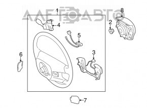 Butoanele de control de pe volanul Toyota Avalon 05-12 cu navigație.