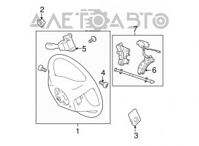 Butonul de control de pe volanul stâng al Toyota Sienna 04-10