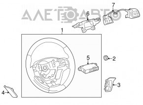 Butoanele de control de pe volanul Toyota Highlander 14-16 tip 2.