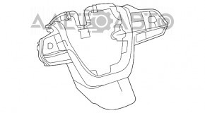 Butoanele de control de pe volanul Toyota Highlander 20-22 pentru radar și cameră de urmărire a benzii.