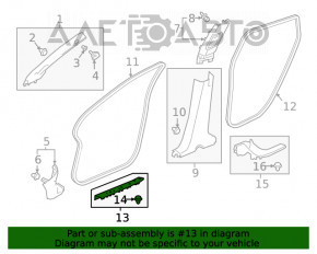 Capacul pragului din față stânga Honda Clarity 18-21 SUA negru