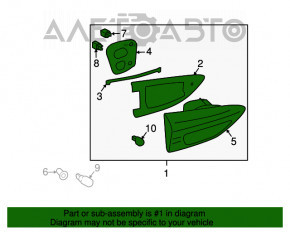 Lampa interioară pentru capacul portbagajului stânga Subaru B9 Tribeca