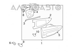 Lampa interioară pentru capacul portbagajului stânga Subaru B9 Tribeca