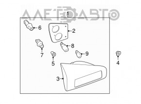 Lampa capac interior portbagaj stanga Subaru b10 Tribeca nou original OEM