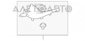 Capacul pragului din spate stânga pentru Honda Insight 19-22, negru.