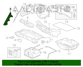 Deflectorul de răcire a bateriei pentru Honda Accord 13-17 negru, hibrid