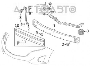 Suportul inferior al grilei radiatorului pentru Chevrolet Equinox 18-21