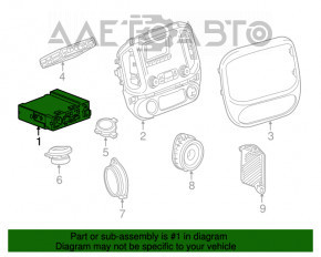 Blocul de radio prin satelit Chevrolet Volt 16-