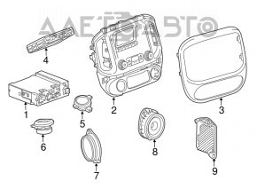 Blocul de radio prin satelit Chevrolet Volt 16-