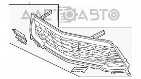 Нижняя решетка переднего бампера правая Chevrolet Camaro 16- SS
