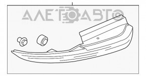 Reflectorul din spate al bara de protecție dreapta Subaru B9 Tribeca, nou, original OEM.