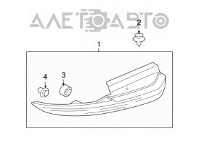 Reflectorul din spate al bara de protecție dreapta Subaru B9 Tribeca, nou, original OEM.