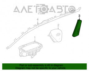 Airbagul pentru scaunul drept al Chevrolet Equinox 18-