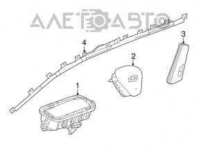 Airbagul pentru scaunul drept al Chevrolet Equinox 18-