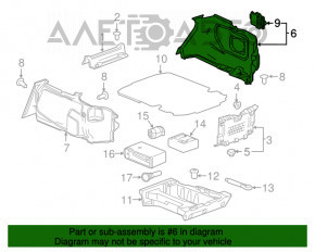 Обшивка арки правая Chevrolet Camaro 16- купе, черн, затерт