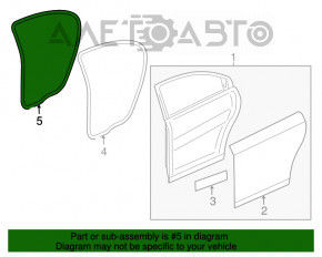 Garnitura de etanșare a cadrului ușii din spate, dreapta, pentru Chevrolet Cruze 16-