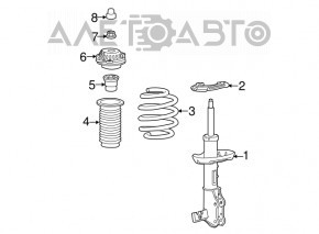 Amortizorul frontal stânga Chevrolet Equinox 18 LYX FWD tip 1